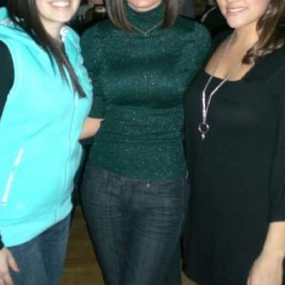 Green sparkly sweater Express